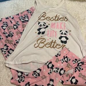 Justice Panda Bestie Pajamas, size: 18/20